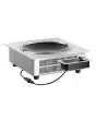 Placa de inducción wok empotrable - Mod IW35-EB - Adecuada para estante M5 - Zona de cocción en vitrocerámica ø 26 cm - 10 niveles de potencia - Rango de temperatura 60°/240°C - Alimentación monofásica 230V/1/50-60Hz - Potencia kW 3,5 - Dimensiones mm L 3