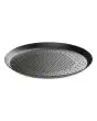 Bandeja para pizza de aluminio antiadherente - Base perforada ø cm 26 - Dimensiones cm 26x26x1,5h