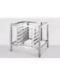 MESA INOX + PORTA BANDEJAS H 61 cm - PARA HORNO MOD. GOURMET 1021E/G - CAPACIDAD BANDEJAS N. 5