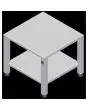 SOPORTE FIJO - Cod. EKT 423 D - Mesa fija de acero Inox Aisi 430 para sobreponer 2 hornos - Para los modelos EKF 423, EKF 443 y EKF 523 en todas sus versiones - Medidas cm. A 61 x F 63 x 54,1 H