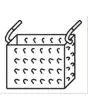 CESTAS DE 1/2 PARA CUECEPASTAS - Medidas: cm L 24 x P 26 x H 20 - Homologación CE
