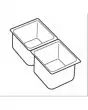 N. 2 CUBETAS para HELADOS cm 18x16,5x12 h