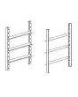 Kit de soportes para bandejas (Cremalleras + N.3 pares de guías incluidas) Para MOD. FEP 6 / FEP 66 / STOP 6 / STOP 66
