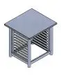 MESA CON SOPORTER PARA BANDEJAS cm L 77 x P 66 x H 85