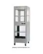 Armario de acero inoxidable con ruedas y con estante intermedio para Mod. TCR 1 - Dimensiones: cm L 62,9 x F 71,3 x 94,5 h