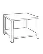 SOPORTE PARA FREIDORAS PASTELERAS - Dimensioness cm L 105 x P 54 x 60 H