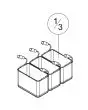 N. 3 CESTAS GN 1/3 - Dimensiones cm L 29 x P 16 x 20 H