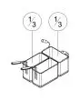 N. 2 CESTAS GN 1/3 Dimensiones cm L 29 x P 14,5 x 20 H + N. 1 CESTA GN 1/3 Dimensiones cm L 29 x P 16 x 20 H