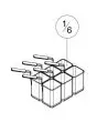 N. 6 CESTAS GN 1/6 - Dimensiones cm L 14 x P 14 x 20 H