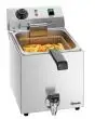Freidora eléctrica con grifo de desagüe - Mod SNACK III PLUS - Adecuada para estante M1 - 1 cubeta Lt 9 - Alimentación monofásica 230V/1/50-60Hz - Potencia kW 3,3 - Dimensiones mm L 285 x P 640 x 400 H - Peso Kg 6,2