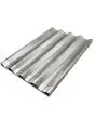 Bandeja de aluminio perforada ondulada 4/11 canales con travesaño 60x40 cm - Espesor 10/10 - Apta para baguettes