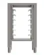 MESA FIJA - Mod MKTS11C - Mesa fija en acero inoxidable AISI 430 con soportes para hornos compactos de 6 / 10 bandejas - Para los modelos OMH 611 E, OMH 1011 E en todas las versiones - Medidas cm L 50 x P 73,6 x 77 H