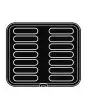 PLACA ECLAIR PARA COOKMATIC - MOD. 38 - ALUMINIO - REVESTIMIENTO ANTIADHERENTE - MEDIDAS CM L 38 x P 33 - ADAPTABLE PARA COOKMATIC SPECIAL - DIM. SUPERFICIE cm 12,6 x 3,2 - DIMT. INF. cm 12,3 x 3 - H cm 1,5