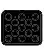 PLACA REDONDA PARA COOKMATIC - MOD. A - ALUMINIO - REVESTIMIENTO ANTIADHERENTE - MEDIDAS cm L 38 x P 33 - ADAPTABLE PARA COOKMATIC SPECIAL - DIM. SUP. cm ø 6,7 - DIM. INF. cm ø 4,3 - H cm 2,1 - PERFIL FESTONATO