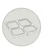 MOLDE DE N. 4 ENVASES - GASTRONORM 1/8 (cm 16,2 x 13,1) - PARA MOD. SEAL MATIC 400 DIGIT