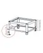 SOPORTE PARA HORNOS DE DOBLE CÁMARA FPG 4 - Medidas cm A 101 x F 91 x H 55