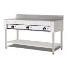 COCEDOR DE PIADINA A GAS POLLINI - Modelo C.P10 - Sobre soporte de acero inox - Placa de hierro - Capacidad térmica KW 16,5 - Homologación CE