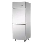 ARMARIO FRIGORÍFICO CONGELADOR DE ACERO INOXIDABLE AISI 304 - VENTILADO - Mod B206EBT - CAPACIDAD LT 600 - N. 2 PUERTAS - TEMPERATURA -18°/-22°C - Medidas cm L 71 x P 70 x h 203/210 - CE