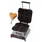 GOFRERA - MOD. 2351822EU - DE HIERRO FUNDIDO FIJA - FORMA: N. 4 WAFFEL de CORAZÓN cm 15x12,5x3 - Alimentación Monofásica 230v/50hz - Potencia W 2800 - Medidas cm L 32 x P 34 x h 27,5 - CE