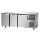 MESA REFRIGERADA DE ACERO INOX AISI 304 - Mod. UG03M60 - VENTILADAS - N. 3 PUERTAS - Temperatura 0°/+10°C - Medidas cm. L 191 x P 60 x h 85/92 - CE