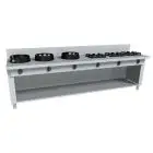 COCINA EURASIA A GAS 6 FUEGOS  - MOD. PAP06 - Construida exclusivamente a medida - Armario abierto - Estante liso - Potencia a gas a elegir entre kW 3,0/4,5/7,5/9,5/14/21 - Medidas: cm A 150 x F 100 x H 85 - Homologación CE