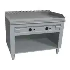 COCINA TEPPANYAKI A GAS 2 FUEGOS  - MOD. VGO2100L - 2 zonas de cocción - Construida exclusivamente a medida - Armario abierto - Plancha de cocción en baño de cromo duro y lúcido - Peto y protecciones en los 4 lados - Potencia a gas kW 11,6 (2x5,8 kW) - Me