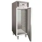 ARMARIO FRIGORÍFICO DE ACERO INOX AISI 304 - PARA PASTELERÍA - VENTILADO - Mod. G-PA800TN - BANDEJAS 60x40 y 60x80 - N. 1 PUERTA - CAPACIDAD BRUTA Lt 737 - TEMPERATURA +2°/+8°C - Medidas cm A 74 x F 99 x h 201 - CE
