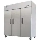ARMARIO FRIGORÍFICO CONGELADOR COMPACTO DE ACERO INOX - Mod. YBF9242GR - VENTILADO - Capacidad LT 1390 - N. 3 Puertas - TEMPERATURA -22°/-17°C - Dim. cm L 180 x P 73 x h 182 - CE