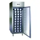 ARMARIO FRIGORÍFICO CONGELADOR DE ACERO INOX AISI 304 - PARA HELADERÍA - VENTILADO - Mod. GELATO990BT - CAPACIDAD Lt 852 - N. 1 PUERTA - TEMPERATURA -14º/-22ºC - Dim. cm L 74 x P 99 x h 201 - Posibilidad de contener N. 54 cubetas de Lt 5 - CE