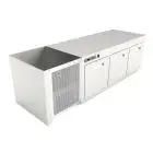 CÁMARA BAR REFRIGERADA EMPOTRABLE - MOD. CIR609/TN200 - Temperatura TN +4°C/+8°C - L. 200 cm - CON UNIDAD CONDENSADORA INCORPORADA - Refrigeración ESTÁTICA - Potencia W 357 - Capacidad de la cámara lt 526
