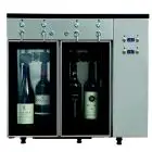 DISPENSADOR DE VINO - Mod. VINO 4 - Plug & Play - Estructura de acero inox AISI 304 - Capacidad: N. 4 botellas colocadas en línea, dos compartimentos de N. 2 botellas cada uno - Alimentación 220/240V/1/50 Hz - Medidas cm L 65 x P 32,5 x 61 h