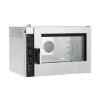 HORNO ELÉCTRICO DE CONVECCIÓN PARA GASTRONOMÍA Y PASTELERÍA - Mod NEME52 - CONTROL ELECTROMECÁNICO - CON HUMIDIFICADOR Y DE 2 VELOCIDADES - ALIMENTACIÓN TRIFÁSICA 400/3/50 - POTENCIA KW 6,3 - CAPACIDAD: 5 X (GN 1/1 ; 60X40) - Distancia entre bandejas cm 7
