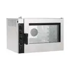 HORNO ELÉCTRICO MIXTO DE CONVECCIÓN Y VAPOR DIRECTO PARA GASTRONOMÍA Y PASTELERÍA - Mod NECE52 - CONTROL ELECTROMECÁNICO - ALIMENTACIÓN TRIFÁSICA 400/3/50 - POTENCIA KW 6,3 - CAPACIDAD: 5 X (GN 1/1 ; 60X40) - Distancia entre bandejas cm 7,4 - Medidas cm A