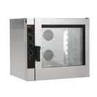 HORNO ELÉCTRICO MIXTO DE CONVECCIÓN Y VAPOR DIRECTO PARA GASTRONOMÍA Y PASTELERÍA - Mod NECE72 - CONTROL ELECTROMECÁNICO - ALIMENTACIÓN TRIFÁSICA 400/3/50 - POTENCIA KW 9,6 - CAPACIDAD: 7 X (GN 1/1 ; 60X40) - Distancia entre bandejas cm 7,4 - Medidas cm A