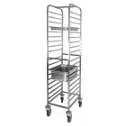 Carro porta bandejas - Mod 2071 - Estructura en acero inox - Guías en acero inox - Capacidad n 18 bandejas GN 1/1 (cm 53x32,5) - Medidas cm L 44 x P 60 x h 176