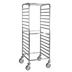 Carro porta bandejas - Mod 2072 - Estructura en acero inox - Guías en acero inox - Capacidad n 14 bandejas GN 1/1 (cm 53x32,5) - Medidas cm L 65 x P 72 x h 163