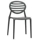SILLA TOP GIO - MOD. 2317 - Carcasa de POLIPROPILENO RECICLABLE reforzado con FIBRAS DE VIDRIO y MOLDEADA POR SOPLADO - Para INTERIORES y EXTERIORES - APILABLE - Med. cm L 49 x P 50 x H 84 - Homologación CE