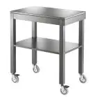 CARRO DE 2 PISOS - MOD. 6830 - PATAS DE MADERA MACIZA - N. 2 PISOS EN MELAMINA - Medidas cm A 70 x F 45 x 84 H