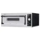 HORNO ELÉCTRICO MECÁNICO PARA PIZZA - Mod. BASIC 4 - N. 1 cámara - Superficie de cocción con piedras refractarias - Medidas de la Cámara de cocción cm 66x66x14h - N. Pizzas 4 (Ø cm 32) - Potencia 4,7 Kw - CE