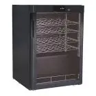 EXPOSITOR REFRIGERADO PARA VINOS - Mod. G-BJ118 - Capacidad de botellas N. 24 de 0,75 Lt - Temperatura diferenciada en cada estante - Temperatura +5/+18 °C - Potencia W 77 - Alimentación monofásica 230V/1/50Hz- Dimensiones cm L 60 x P 60,3 x 86 h - CE