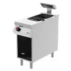 CALENTADOR DE PATATAS ELÉCTRICO - MOD. CCE91M0 - N. 1 cuba GN 1/1 - Compartimento abierto - Monofásico - Dimensiones: cm L 40 x P 90 x H 90 - CE