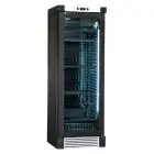 VITRINA REFRIGERADA PARA VINOS - Mod. ENY 420 N BLACK - ESTÁTICO - TEMPERATURA °C +4/+18 - N. 1 PUERTA ACRISTALADA - ESTRUCTURA EN MADERA DE FRESINO NEGRO - ALIMENTACIÓN 220/50Hz MONOFÁSICA - Medidas cm L 65,5 x P 63,5 x H 188