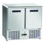 Saladette refrigerada de acero inoxidable - Mod CNX90V - Ventilada - Gastronorm 1/1(cm 53 x 32,5) - 2 puertas refrigeradas - Temperatura -10º/-20ºC - Medidas cm L 90 x P 70 x H 88,3
