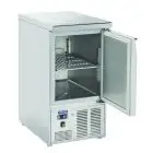 SALADETTE REFRIGERADA DE ACERO INOX - Mod. CRX 45 A - ESTÁTICA - GASTRONORM 1/1 (cm 53 x 32,5 x 15) - N. 1 PUERTA REFRIGERADA - ENCIMERA DE ACERO INOX - TEMPERATURA +0º/+8ºC - Dim. cm. L 45 x P 70 x h 88,7 - CE