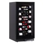 VITRINA REFRIGERADA PARA VINOS - Mod. EY120I1VD NL - VENTILADA - TEMPERATURA °C +2/+20 - N. 1 PUERTA ACRISTALADA - ESTRUCTURA DE CHAPA BARNIZADA EN NEGRO - Potencia W 115 - ALIMENTACIÓN 220/50Hz MONOFASE - Medidas cm L 59,5 x P 69 x H 120