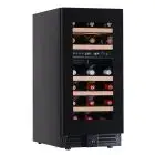 VITRINA REFRIGERADA PARA VINOS - Mod. EY37I2VD NL - VENTILADA - TEMPERATURA +2°/+12°C / +12°/+20°C - N. 1 PUERTA ACRISTALADA - CAPACIDAD LORDA Lt. 86 - Potencia W 80 - Alimentación monofásica - Medidas cm L 38 x P 57,3 x H 82