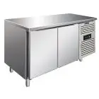 MESA REFRIGERADA DE ACERO INOX AISI 304 - VENTILADO - Mod CXF2100TN - GASTRONORM 1/1 (cm 53 x 32,5) - N 2 PUERTAS - CAPACIDAD Lt 313,5 - TEMPERATURA -2°/+8°C - Dim cm L 136 x P 70 x h 86