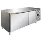 MESA REFRIGERADA DE ACERO INOX AISI 304 - VENTILADO - Mod CXF3100TN - GASTRONORM 1/1 (cm 53 x 32,5) - N 3 PUERTAS - CAPACIDAD Lt 358 - TEMPERATURA -2°/+8°C - Dim cm L 179,5 x P 70 x h 86