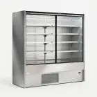 EXHIBICIÓN DE PARED REFRIGERADA DE AUTOSERVICIO - REFRIGERACIÓN VENTILADA - TEMPERATURA °C +0/+2 - ADECUADA PARA BEBIDAS, PRODUCTOS LÁCTEOS Y PRODUCTOS PREENVASADOS - MOD. CHAMONIX 4P CP - PUERTAS CORREDERAS - 4 ESTANTERÍAS