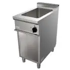 BAÑOMARÍA ELÉCTRICO - MOD. G7LUGG1DC - N. 1 cuba GN 1/1 h 20 cm - N. 1 armario neutro abierto - Potencia kW 1,5 - Medidas: cm A 40 x F 70 x H 85 - Homologación CE